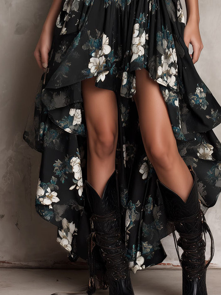 Esmé™ | Bohemian Cvjetna Maxi Haljina Bez Naramenica