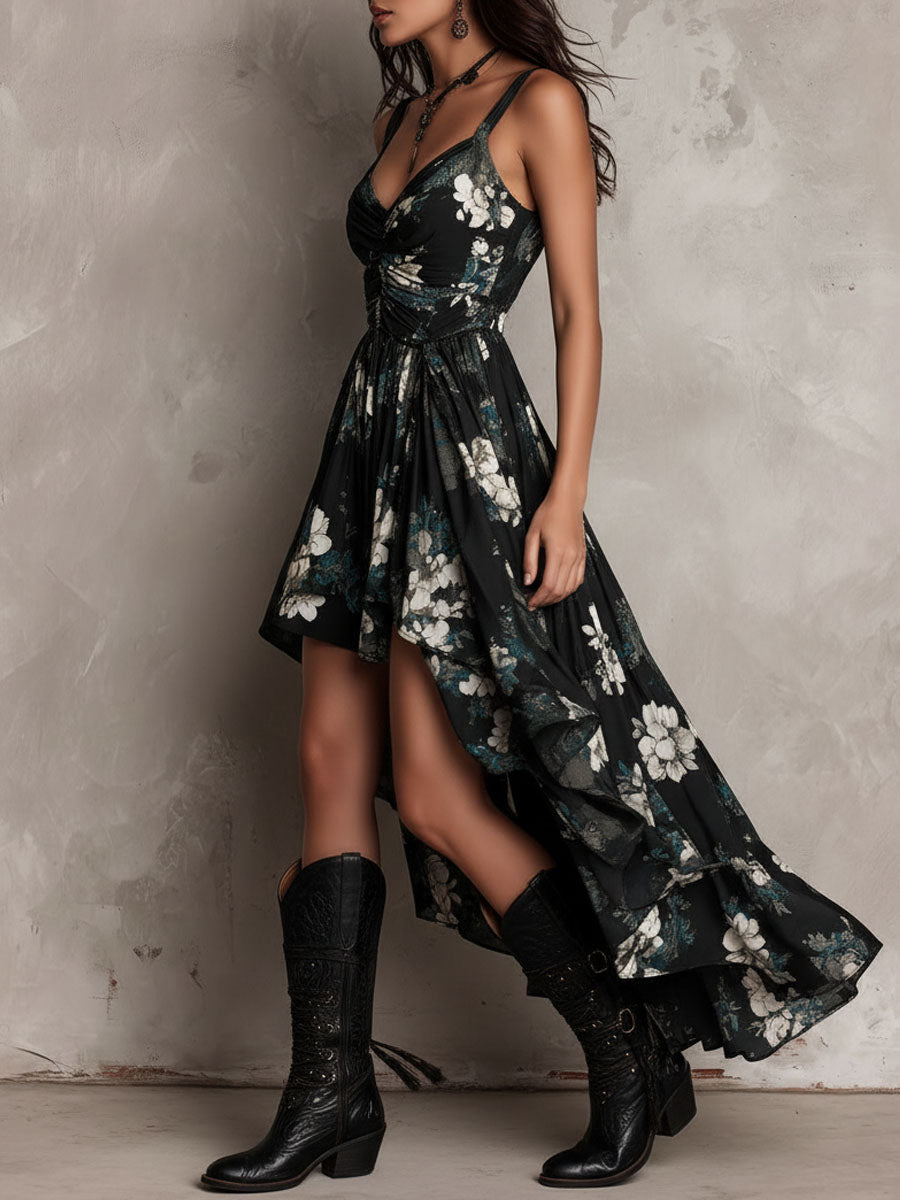Esmé™ | Bohemian Cvjetna Maxi Haljina Bez Naramenica