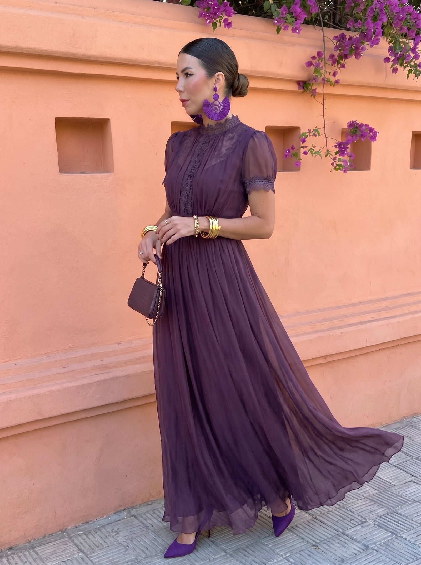 Ashley — Vintage Duga Haljina od Šifona